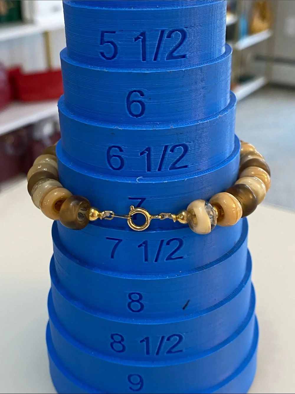 Glass beaded bracelet